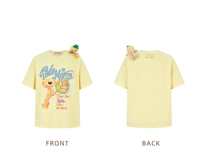 Bear Graphic Lollipop Oversized T-shirt