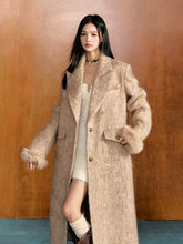 Detachable Fur Collar Wool Coat - CHINASQUAD