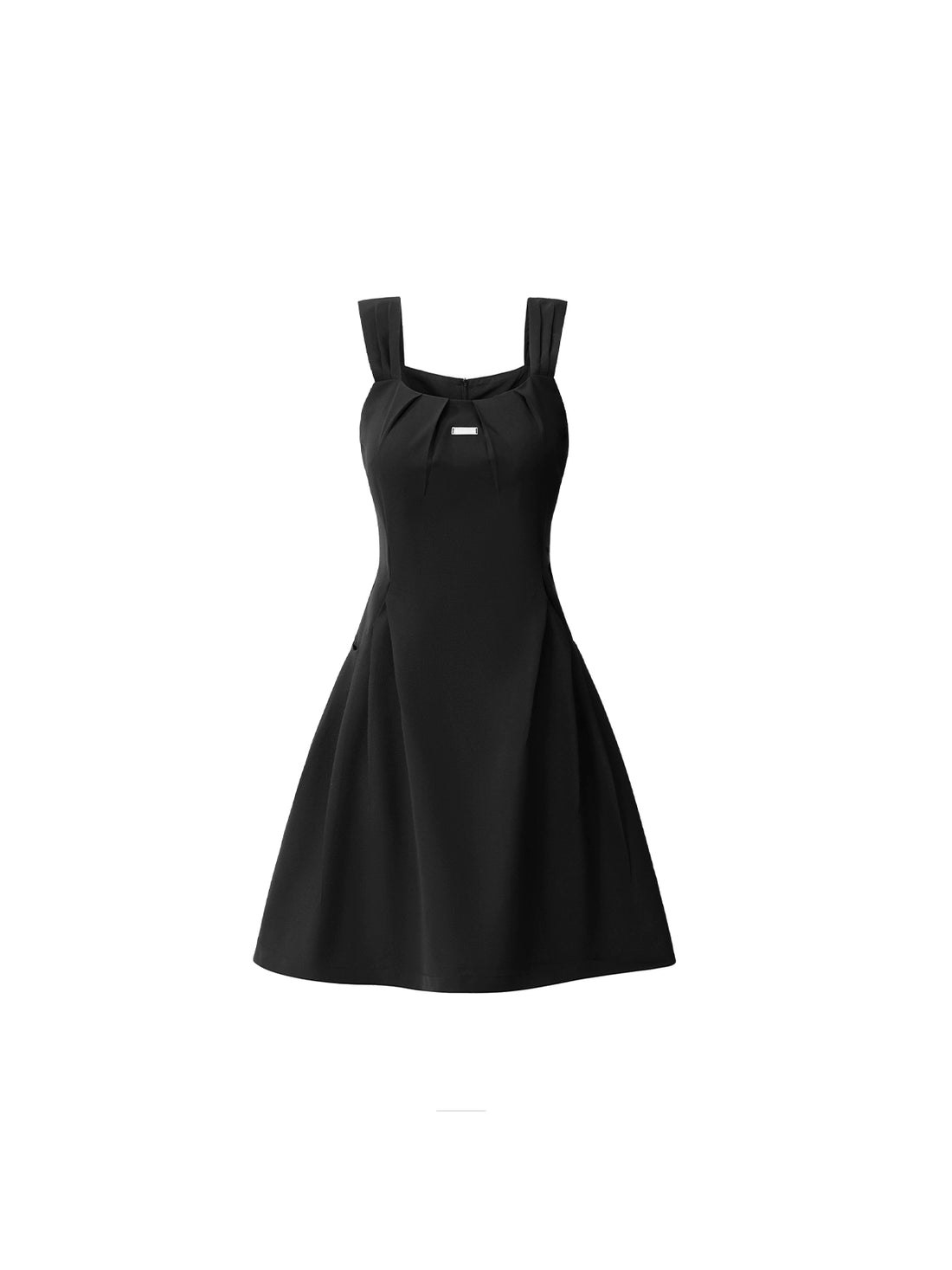 Black French Waist Strap Dress