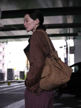 Pebbled Leather Drawstring Cloud Shoulder Bag ECODAY