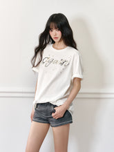 LOGO Bead Embroidered Short Sleeve T-shirt - CHINASQUAD
