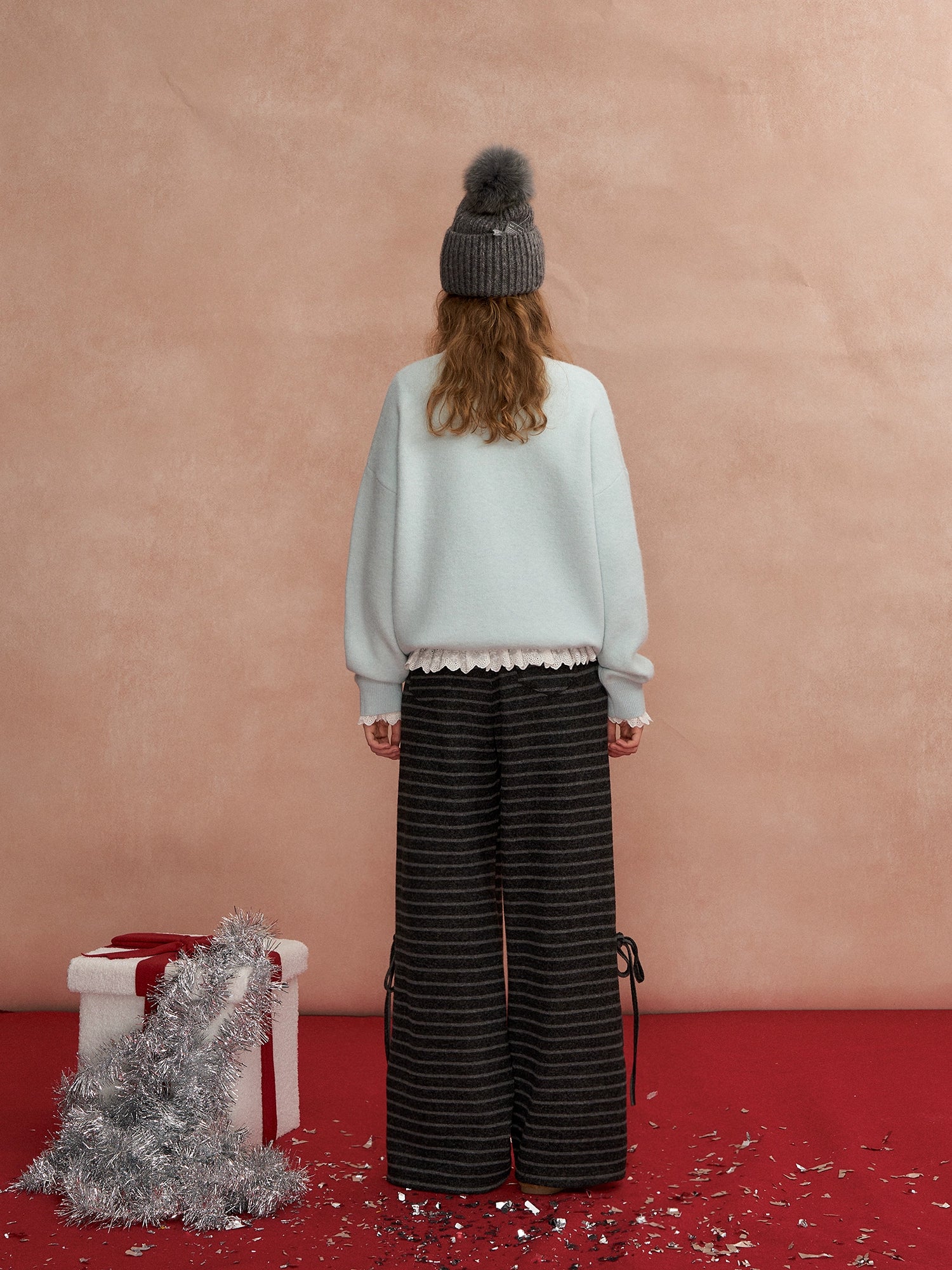 Cyber Pony Jacquard Oversized Knit Sweater