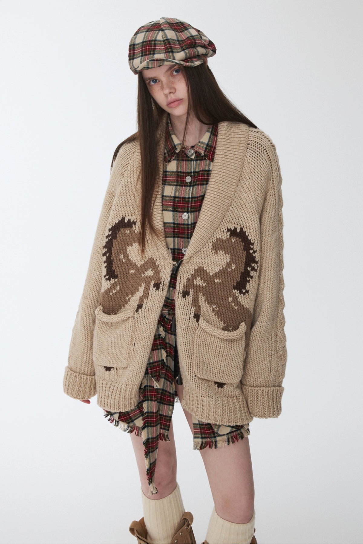 Vintage Plaid Newsboy Cap