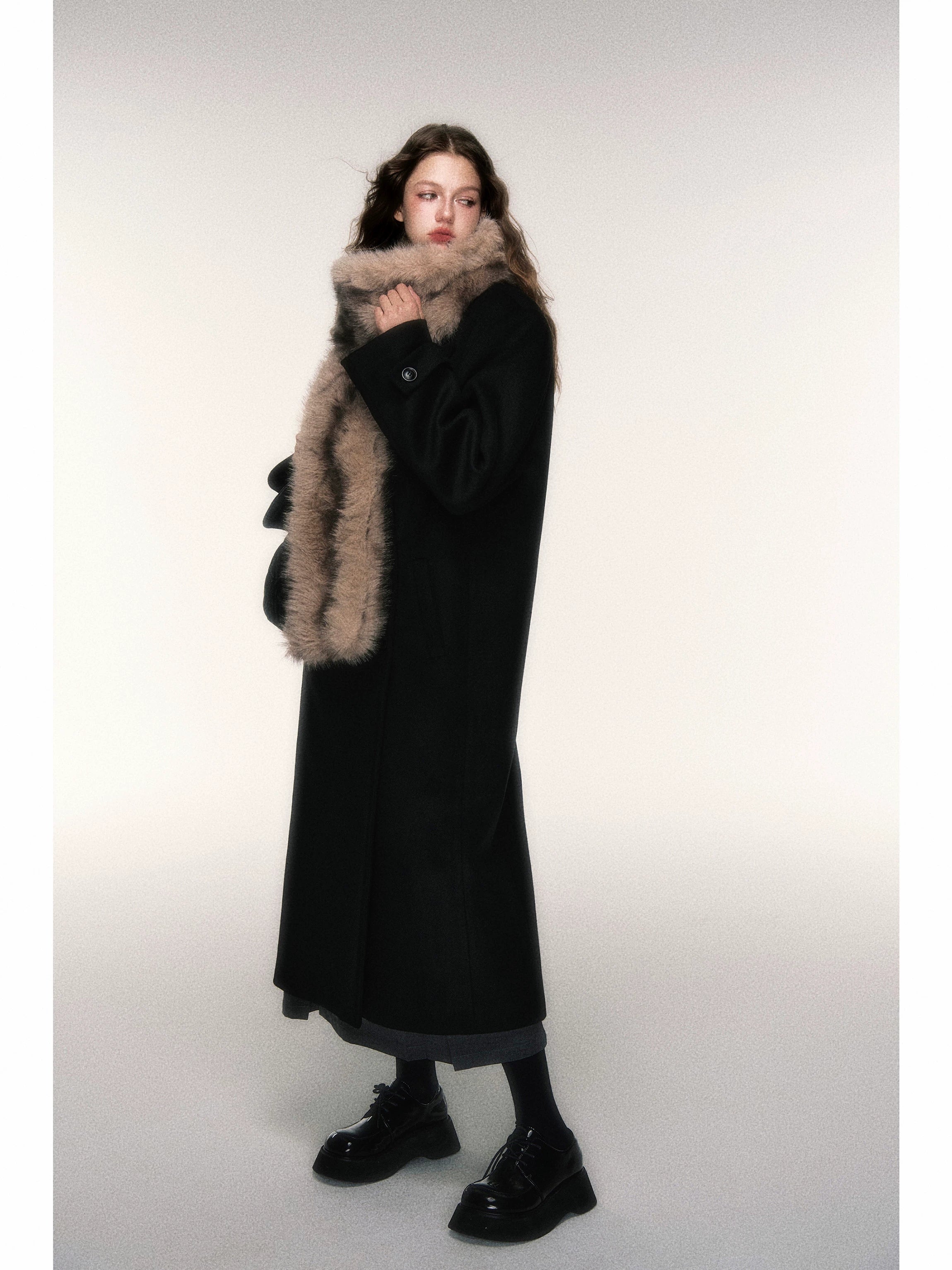 Vintage Cozy Faux Fur Winter Scarf