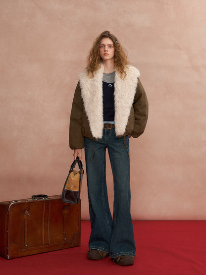 High-Rise Stretch Flared Denim Pants