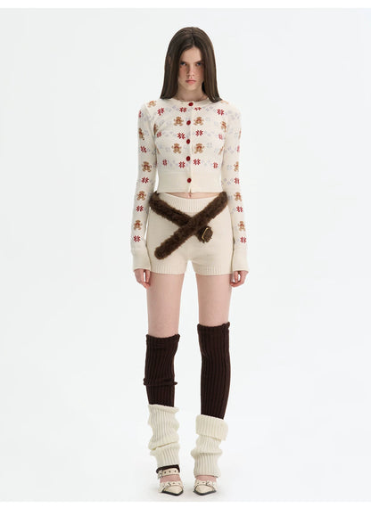 Cashmere-Blend Knit Cardigan Set