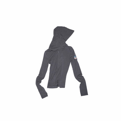 Hooded Zip-up Long-sleeve T-shirt