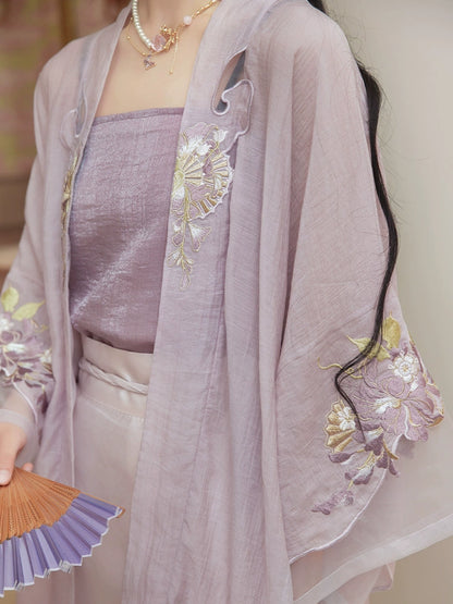 &quot;藤花幽梦&quot; Modern-style Hanfu Set