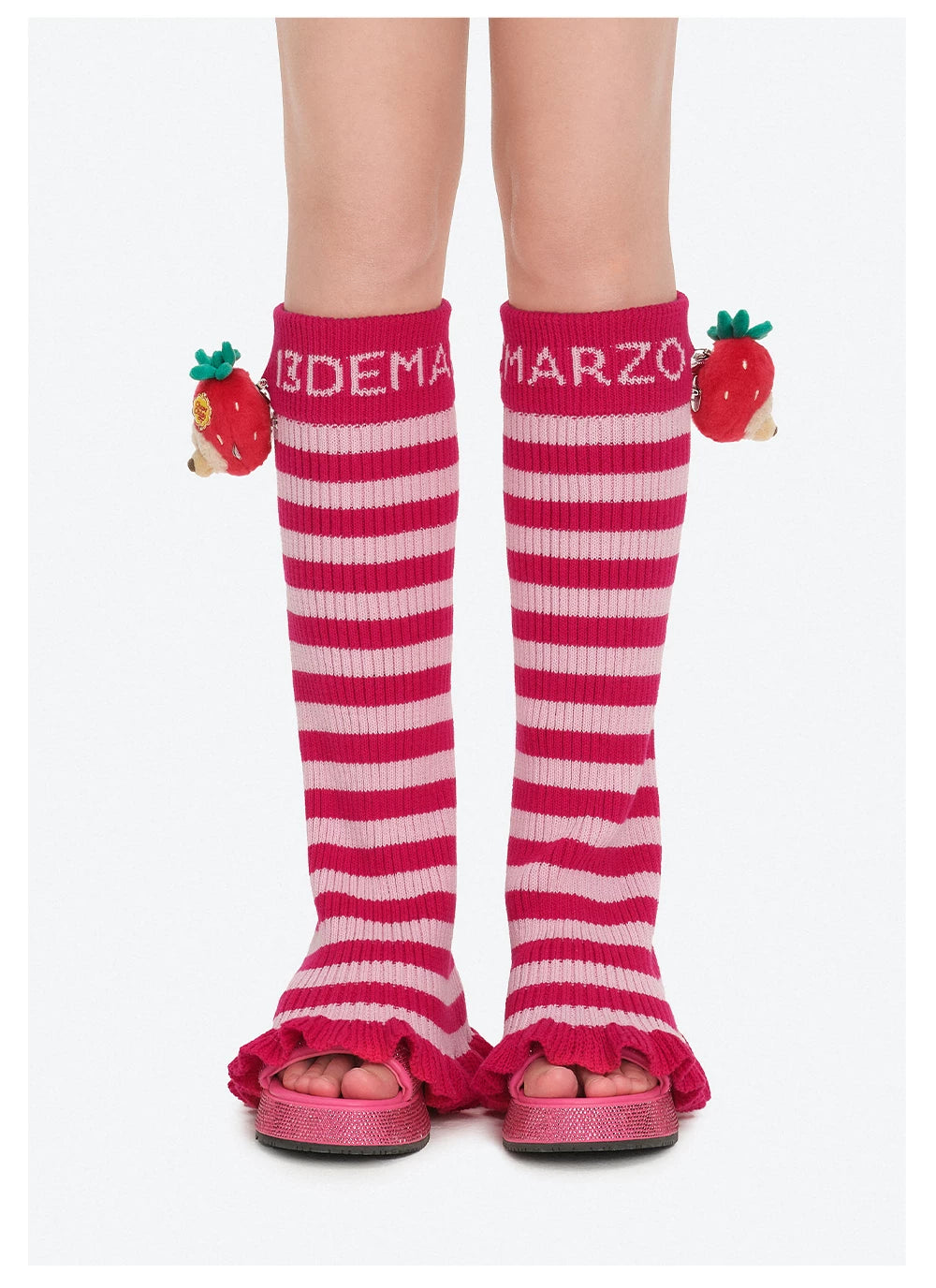 Bear Rainbow Ribbed Leg Warmers