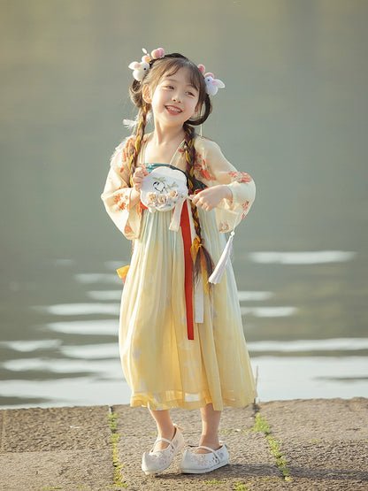 &quot;长命缕·龙女&quot; Modern-style Hanfu Dress for Kids