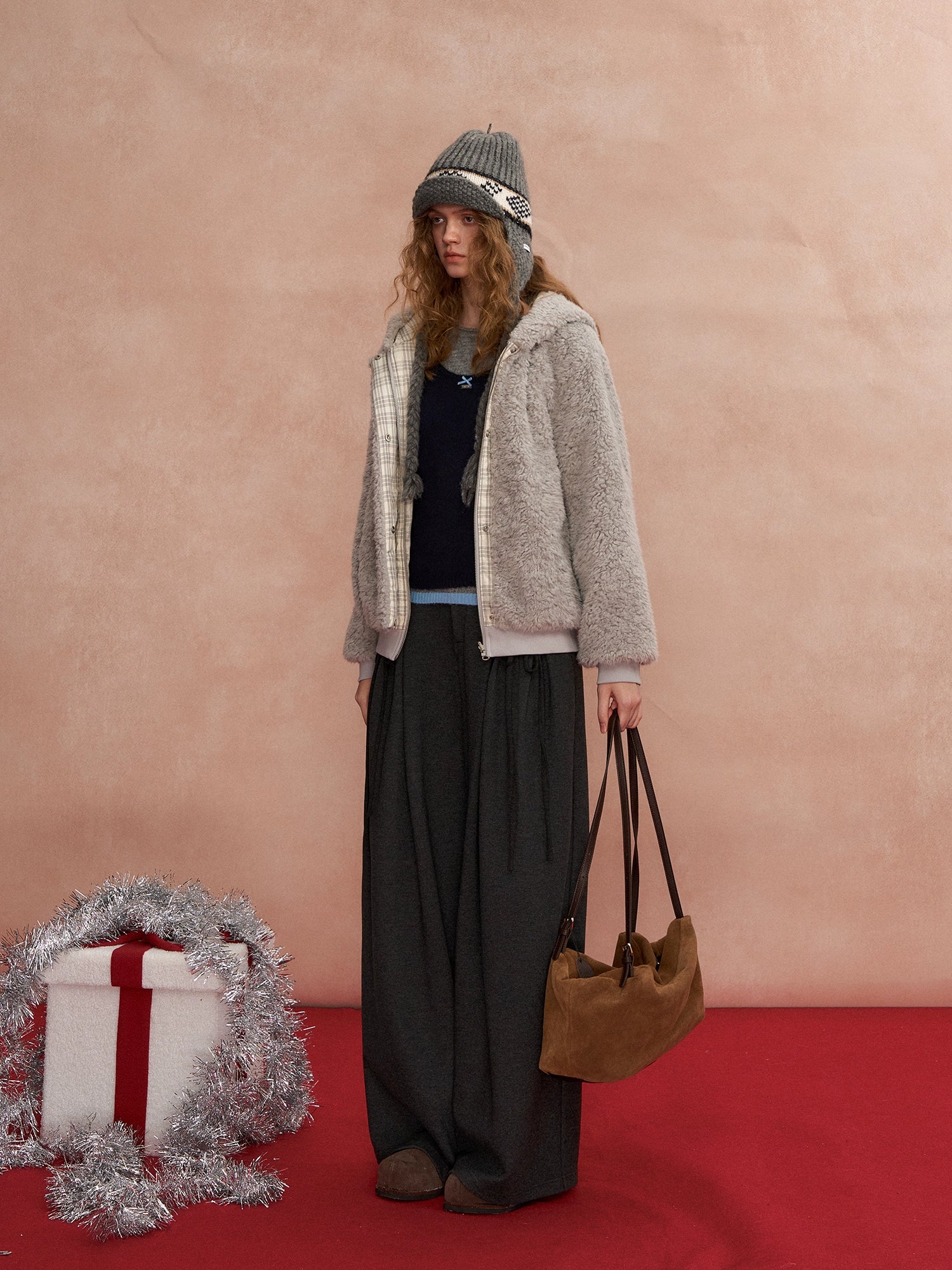 Reversible Hooded Sherpa Jacket