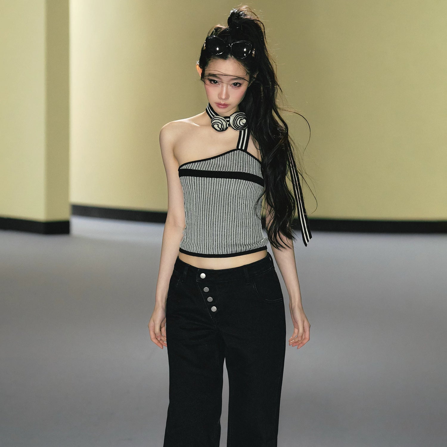 Rose Halterneck Tweed Cami &amp; Ballet Shrug Two-Piece Set