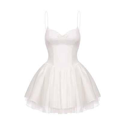 Backless Bow Corset Strap Mini Dress