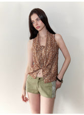 Vintage Lace Panel Hot Shorts NeverMore