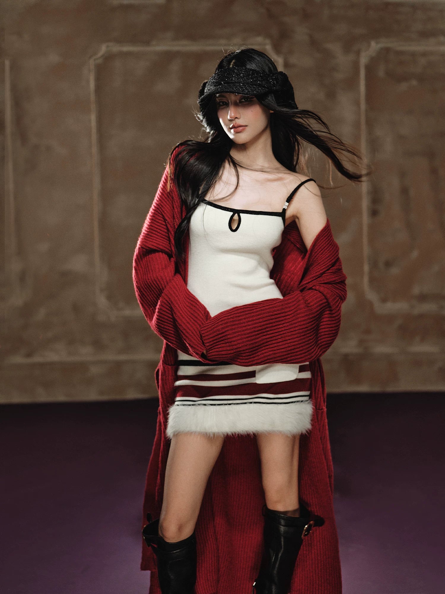 Oversized Wool Knit Overcoat