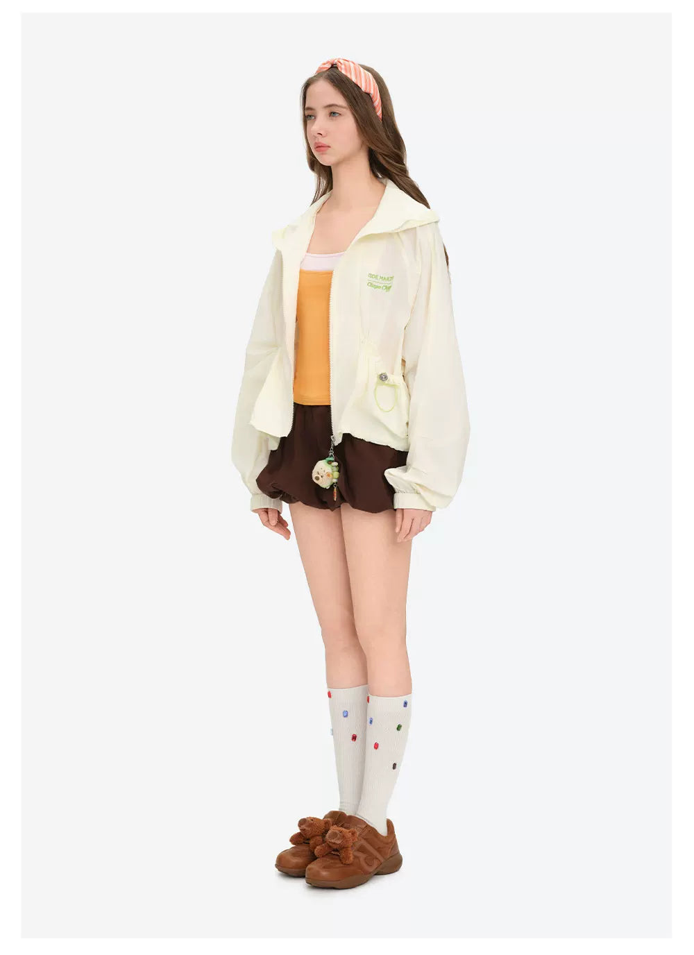 Cropped Raglan Sleeve Lightweight Jacket
