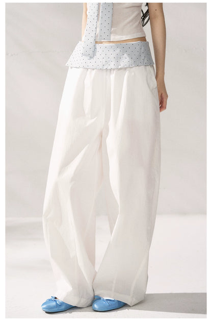 Strapless Top &amp; Relaxed Wide-Leg Pants Set