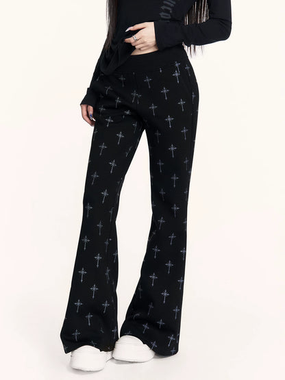 Hooded Sweatshirt Set with Shorts &amp; Flared Pants