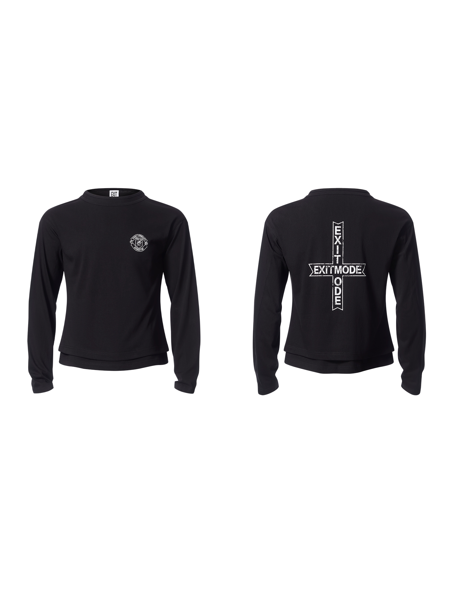 Layered Effect Basic Long Sleeve T-Shirt