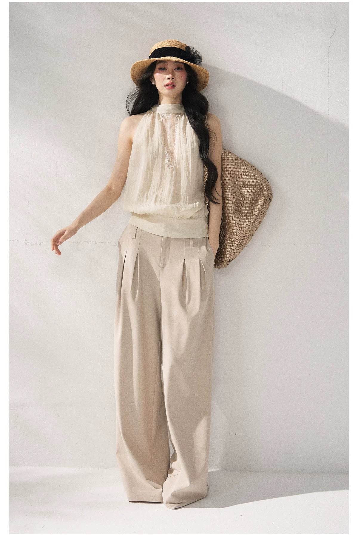 Halter Neck Minimalist Sleeveless Vest