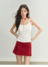 Red & Dark Gray Skort - CHINASQUAD