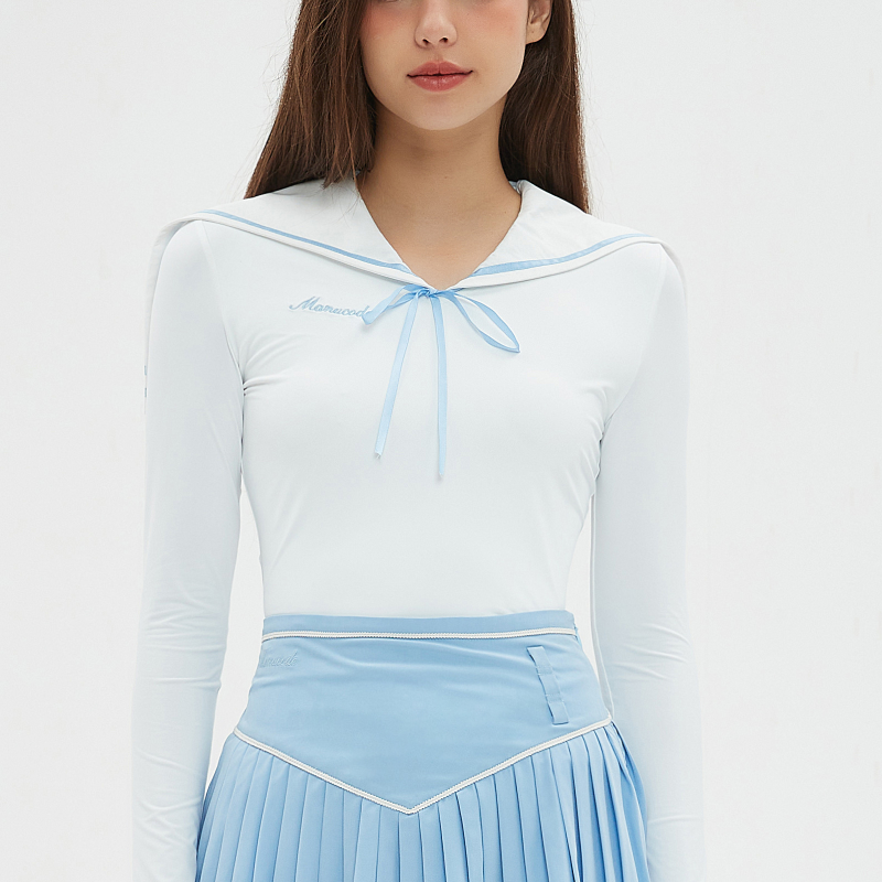 Golf Sailor Collar Shirt &amp; Skirt Set