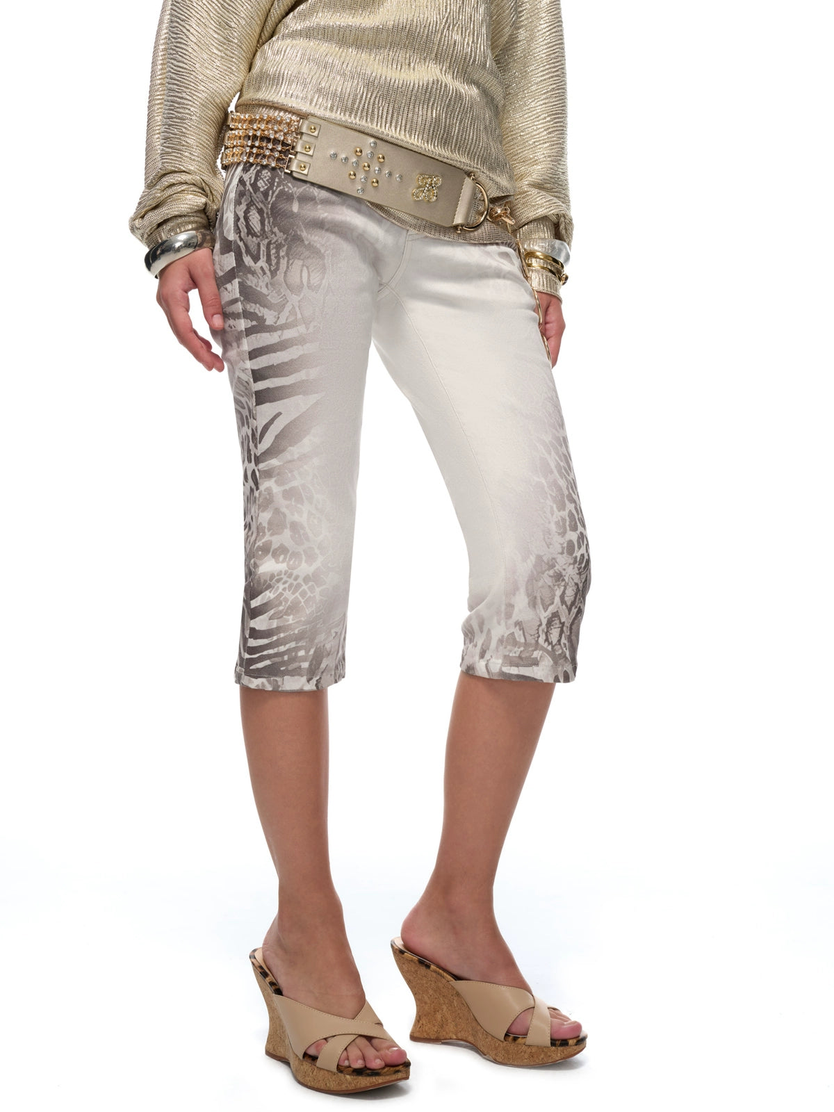 Low-Rise Slim Leopard-Print Shorts