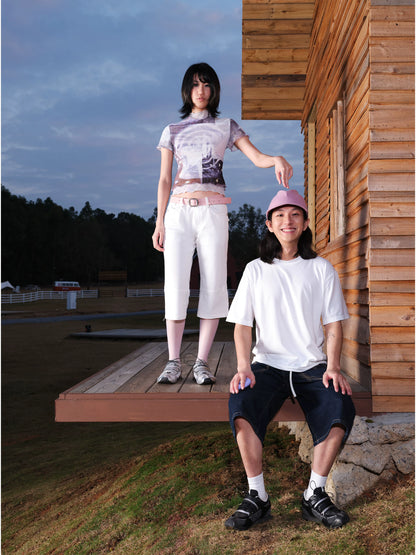 Sprint Novel Collaboration Leather Racing Sneakers