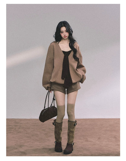 Autumn Leaves Hoodie Three-Piece Set