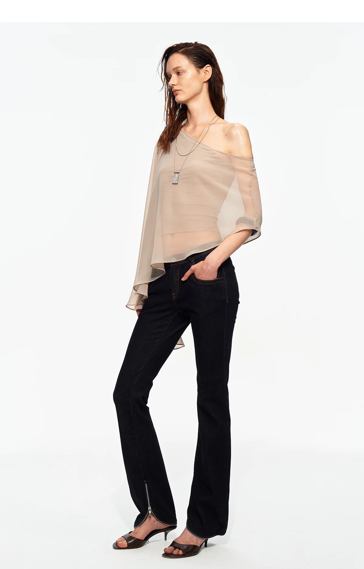 R2 Zip Hem Denim Jeans