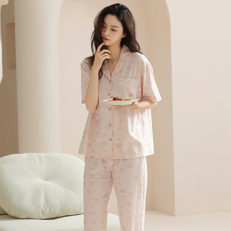 Heavenly Silk Pure Cotton Home Loungewear Set