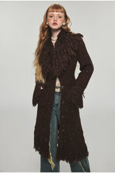 Tassel Knitted Maxi Overcoat - CHINASQUAD