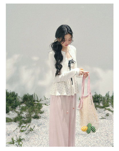 Polka Dot Brandy Lace Two-Piece Top Set