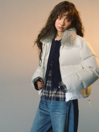 Faux Fur Collar Puffer Jacket
