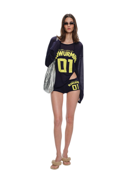 Sheer Graphic Three-Piece Set
