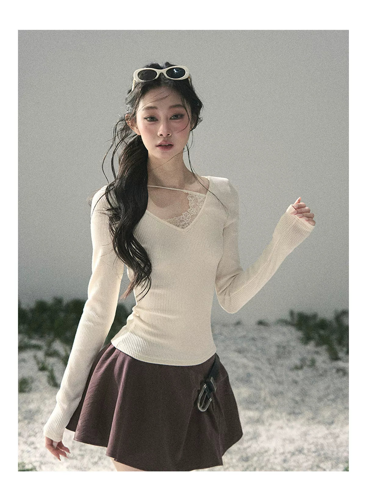 Day &amp; Night Lace Knit Top