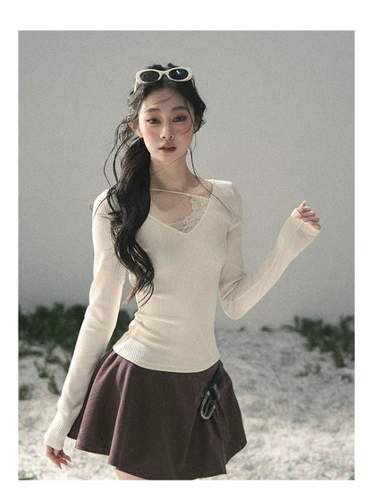 Day &amp; Night Lace Knit Top