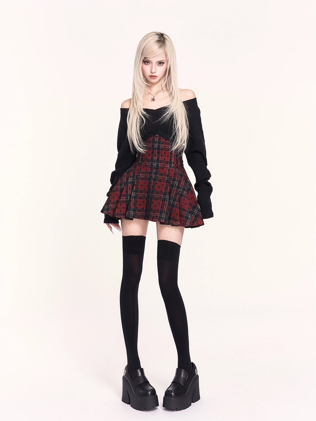 Corset High-Waist Pleated Mini Skirt