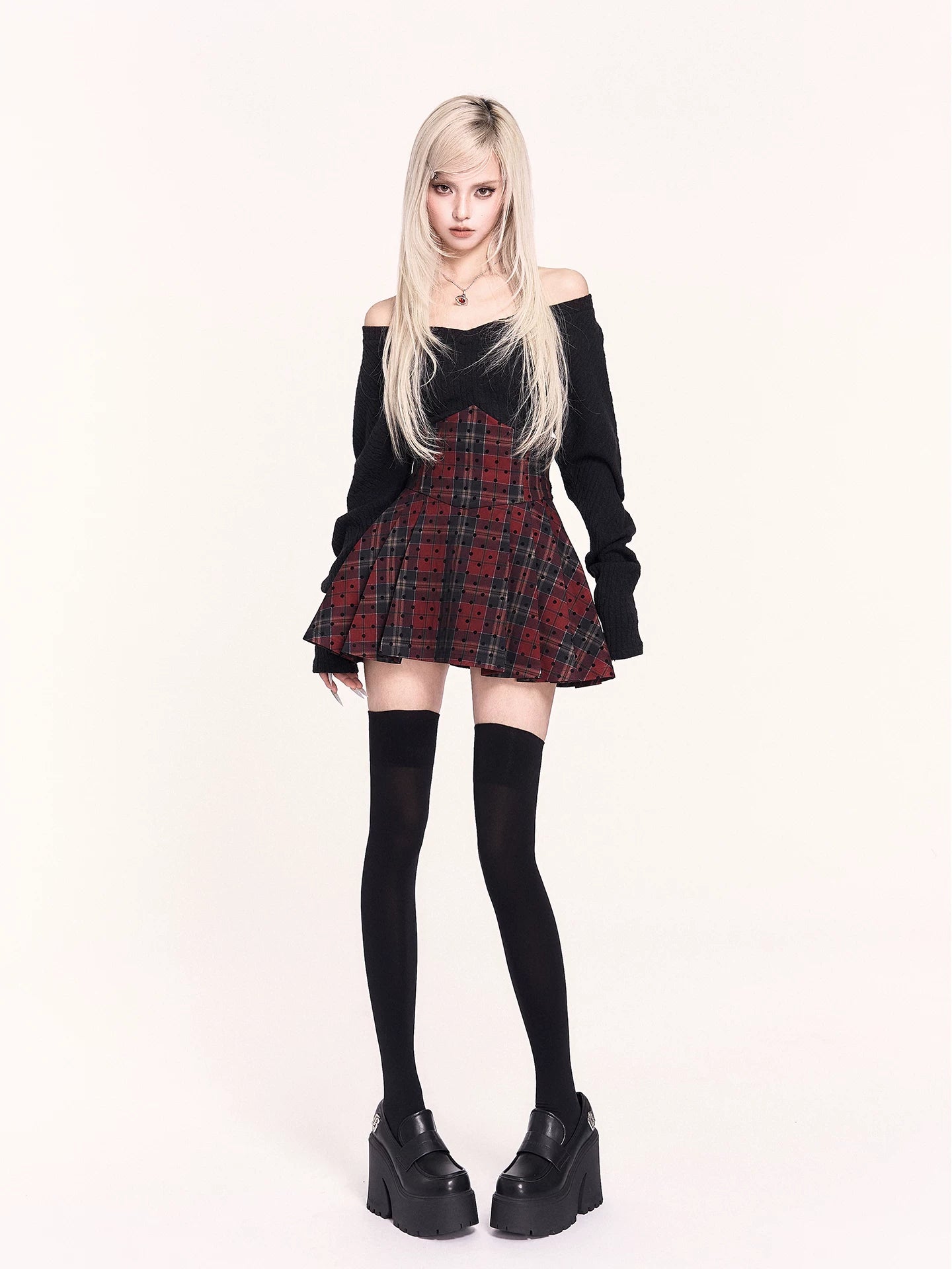 Corset High-Waist Pleated Mini Skirt