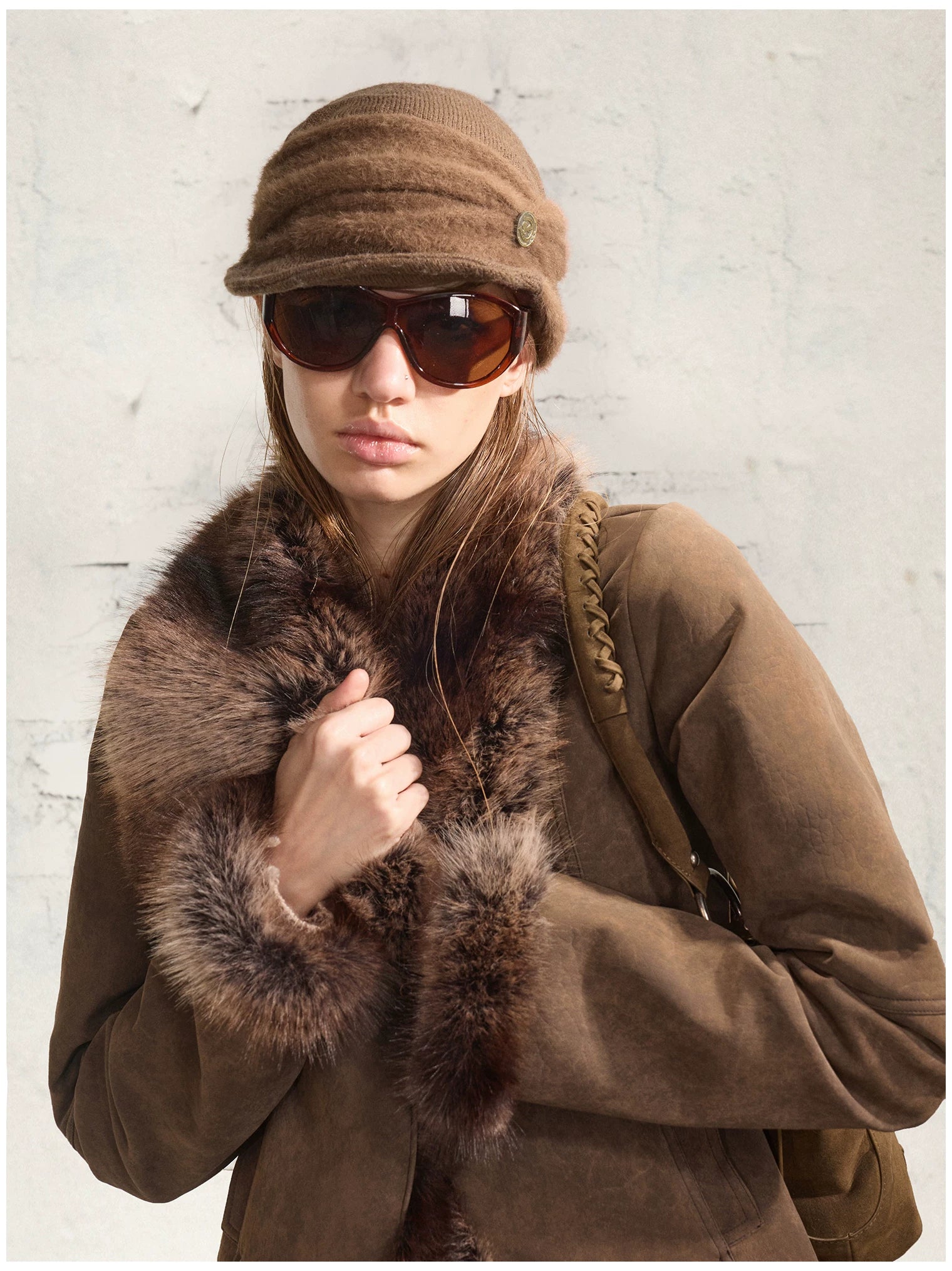 Wool-Blend Ruched Knit Cap