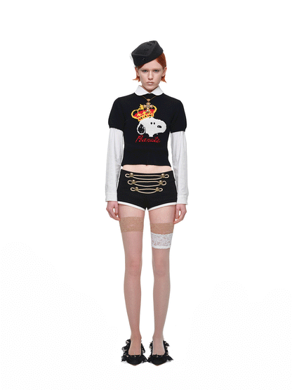 เสื้อสเวตเตอร์ผ้าฝ้ายขนสัตว์ลายแจ็กการ์ด