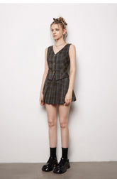 Plaid Slim Fit Vest - CHINASQUAD