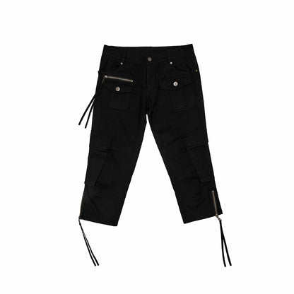 Multi-Pocket Utility Stretch Cargo Shorts