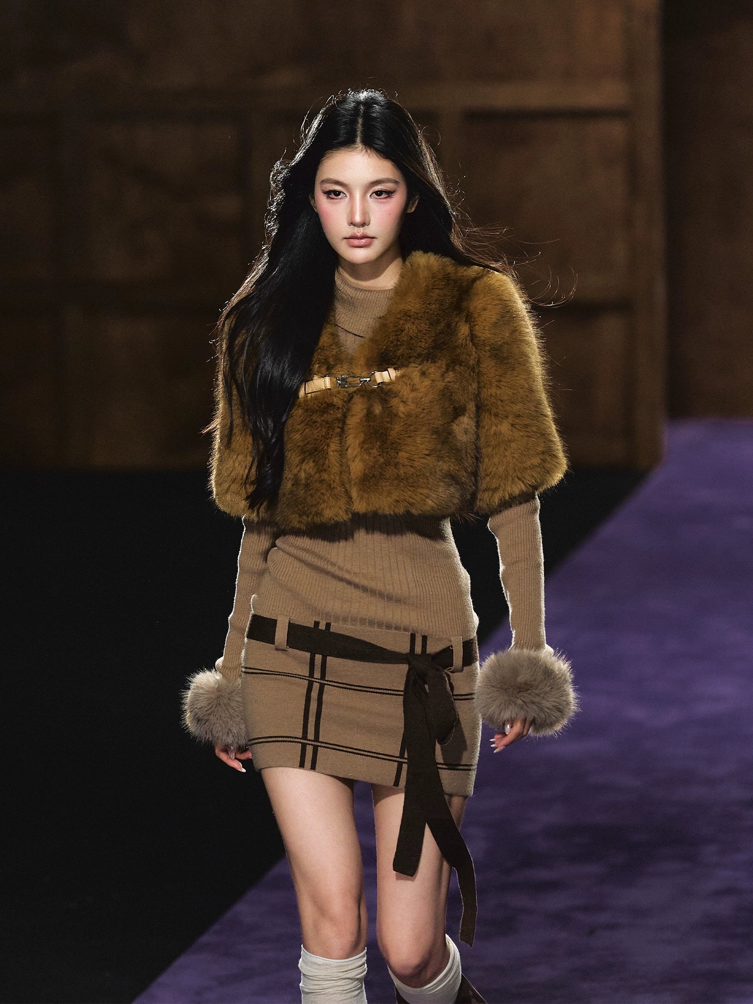 Faux Fur Cropped Jacket