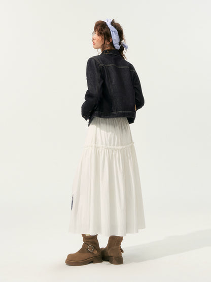 Embroidery Retro Denim Jacket