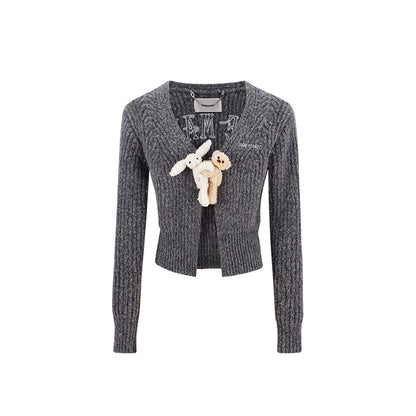 Hug Doll Fitted Knit Cardigan