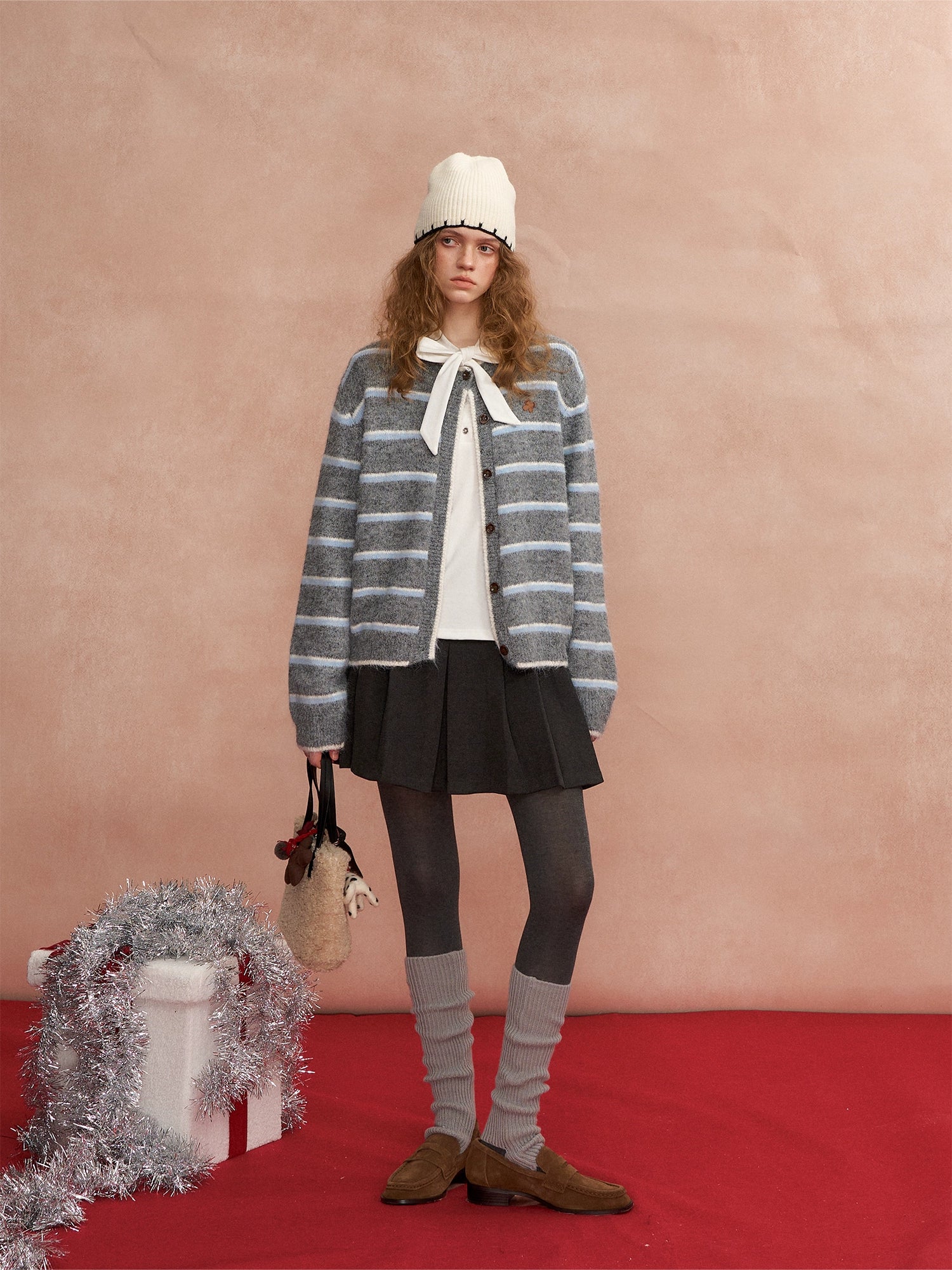 Retro Stripe Knit Cardigan