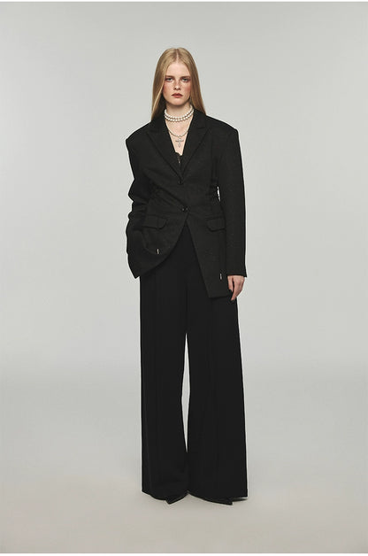 Black Loose-Fit Long Trousers - CHINASQUAD