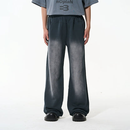 Washed Gradient Pure Cotton Relaxed Sweatpants