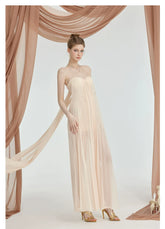 Thea Strapless Mesh Backless Dress - CHINASQUAD